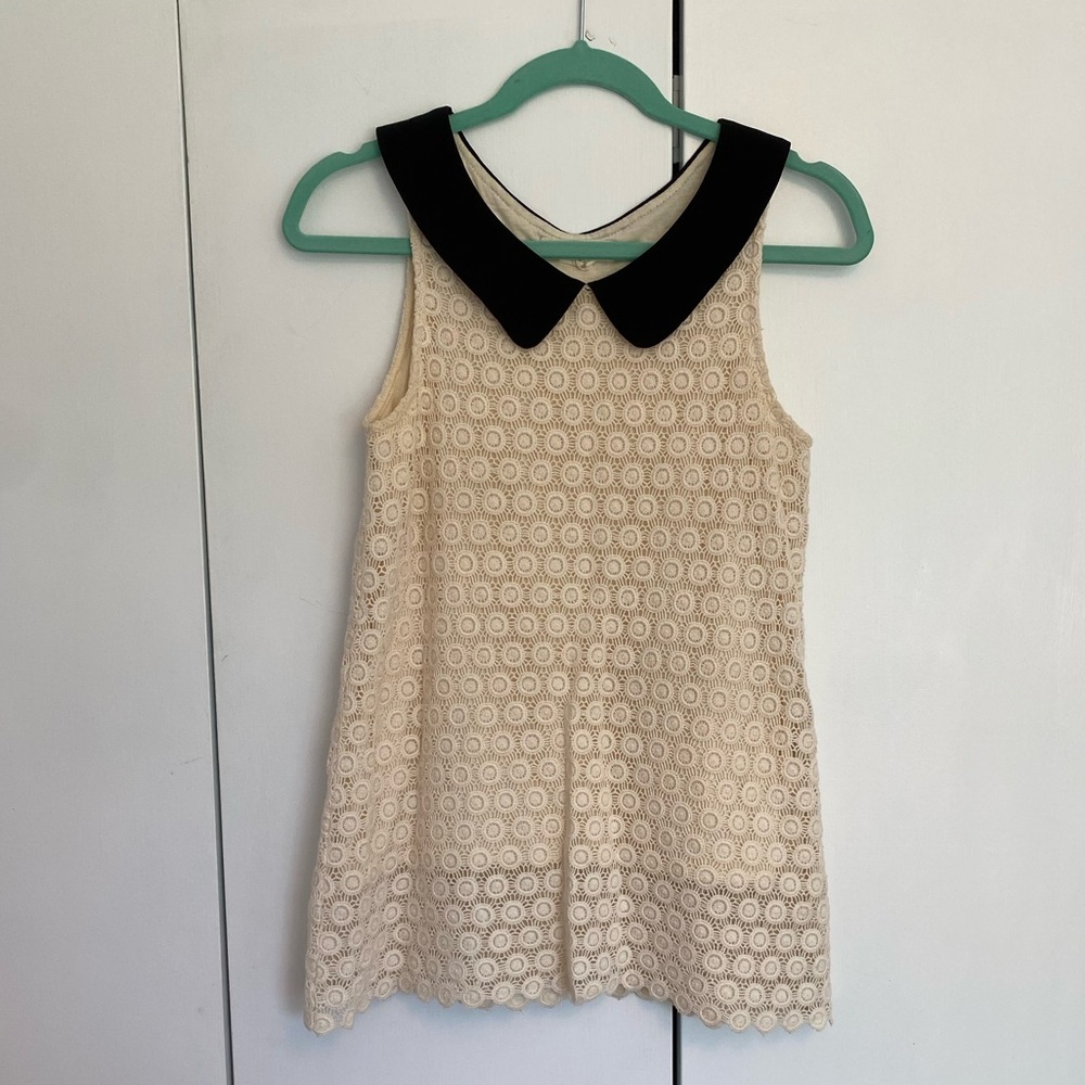 Cream Peter Pan Collar Top